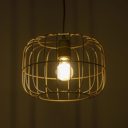 GloboStar® LUCANA 201-0074 Vintage Κρεμαστό Φωτιστικό Πλέγμα Μονόφωτο 1 x E27 IP20 Χρυσό Μέταλλο - Μ30 x Π30 x Υ70cm Διακόσμηση - Φως - Χαλιά GloboStar® LUCANA 201-0074 Vintage Κρεμαστό Φωτιστικό Πλέγμα Μονόφωτο 1 x E27 IP20 Χρυσό Μέταλλο - Μ30 x Π30 x Υ70cm Διακόσμηση - Φως - Χαλιά
