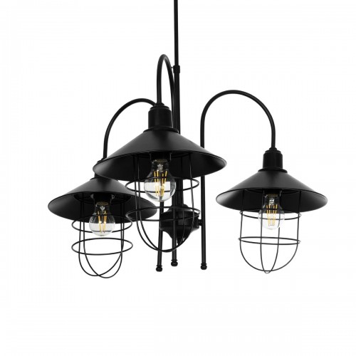 GloboStar® BLAZEO 201-0079 Vintage Κρεμαστό Φωτιστικό Καμπάνα Τρίφωτο 3 x E27 IP20 Μαύρο Μέταλλο - Μ40 x Π40 x Υ40cm Διακόσμηση - Φως - Χαλιά GloboStar® BLAZEO 201-0079 Vintage Κρεμαστό Φωτιστικό Καμπάνα Τρίφωτο 3 x E27 IP20 Μαύρο Μέταλλο - Μ40 x Π40 x Υ40cm Διακόσμηση - Φως - Χαλιά