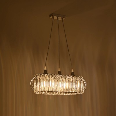 GloboStar® RAZIA 201-0101 Vintage Κρεμαστό Φωτιστικό Κρύσταλλα Τρίφωτο 3 x E27 IP20 Ασημί Μέταλλο με Διάφανο Γυαλί - Μ60 x Π40 x Υ70cm Διακόσμηση - Φως - Χαλιά GloboStar® RAZIA 201-0101 Vintage Κρεμαστό Φωτιστικό Κρύσταλλα Τρίφωτο 3 x E27 IP20 Ασημί Μέταλλο με Διάφανο Γυαλί - Μ60 x Π40 x Υ70cm Διακόσμηση - Φως - Χαλιά