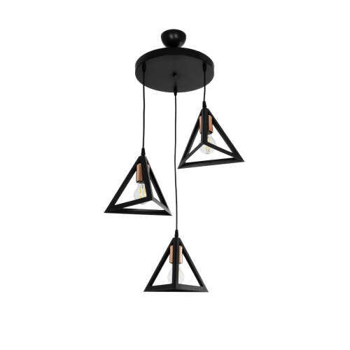GloboStar® TRIANGLE 203-0162 Μοντέρνο Κρεμαστό Φωτιστικό Καμπάνα Τρίφωτο 3 x E27 IP20 Μαύρο με Χρυσό Πλαστικό - Μ50 x Π50 x Υ80cm Διακόσμηση - Φως - Χαλιά GloboStar® TRIANGLE 203-0162 Μοντέρνο Κρεμαστό Φωτιστικό Καμπάνα Τρίφωτο 3 x E27 IP20 Μαύρο με Χρυσό Πλαστικό - Μ50 x Π50 x Υ80cm Διακόσμηση - Φως - Χαλιά