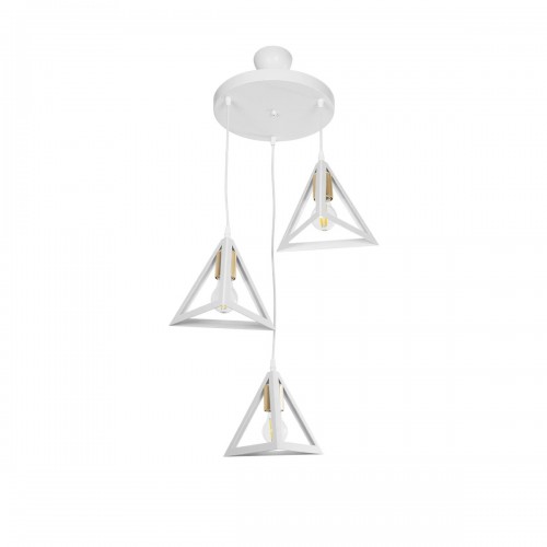 GloboStar® TRIANGLE 203-0166 Μοντέρνο Κρεμαστό Φωτιστικό Καμπάνα Τρίφωτο 3 x E27 IP20 Λευκό με Χρυσό Πλαστικό - Μ50 x Π50 x Υ80cm Διακόσμηση - Φως - Χαλιά GloboStar® TRIANGLE 203-0166 Μοντέρνο Κρεμαστό Φωτιστικό Καμπάνα Τρίφωτο 3 x E27 IP20 Λευκό με Χρυσό Πλαστικό - Μ50 x Π50 x Υ80cm Διακόσμηση - Φως - Χαλιά