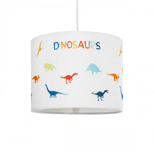 GloboStar® DINO 204-0014 Παιδικό Κρεμαστό Φωτιστικό Φιγούρα Μονόφωτο 1 x E27 IP20 Λευκό Ύφασμα - Μ30 x Π30 x Υ70cm Διακόσμηση - Φως - Χαλιά