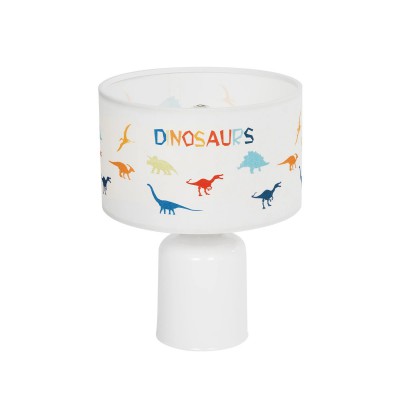 GLOBOSTAR® DINO 204-0028 Παιδικό Επιτραπέζιο Φωτιστικό Πορτατίφ με Ντουί 1 x E27 AC 220-240V IP20 - Πολύχρωμο - Μ24 x Π24 x Υ32cm