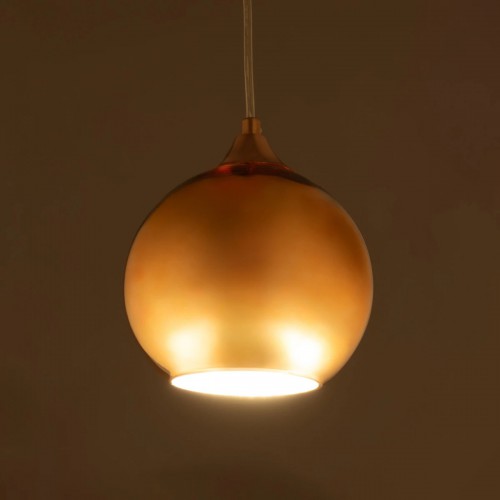 GloboStar® CANDELA 01309 Μοντέρνο Κρεμαστό Φωτιστικό Οροφής Μονόφωτο 1 x E27 Γυάλινο Χάλκινο Νίκελ Φ15 x Υ13cm Διακόσμηση - Φωτισμός - Χαλιά GloboStar® CANDELA 01309 Μοντέρνο Κρεμαστό Φωτιστικό Οροφής Μονόφωτο 1 x E27 Γυάλινο Χάλκινο Νίκελ Φ15 x Υ13cm Διακόσμηση - Φωτισμός - Χαλιά