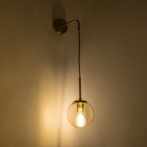 GloboStar® MADISON 01427 Μοντέρνο Φωτιστικό Τοίχου Απλίκα Μονόφωτο Χρυσό με Μελί Γυαλί Φ15 x Y54cm Διακόσμηση - Φωτισμός - Χαλιά GloboStar® MADISON 01427 Μοντέρνο Φωτιστικό Τοίχου Απλίκα Μονόφωτο Χρυσό με Μελί Γυαλί Φ15 x Y54cm Διακόσμηση - Φωτισμός - Χαλιά