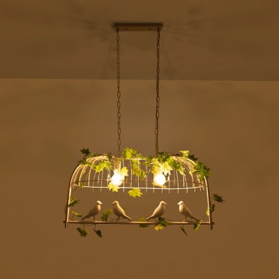 GloboStar® ESSENCE 01644 Vintage Industrial Κρεμαστό Φωτιστικό Οροφής Δίφωτο 2 x E27 Λευκό Μεταλλικό Πλέγμα Μ73.6 x Π37.5 x Y38cm Διακόσμηση - Φωτισμός - Χαλιά GloboStar® ESSENCE 01644 Vintage Industrial Κρεμαστό Φωτιστικό Οροφής Δίφωτο 2 x E27 Λευκό Μεταλλικό Πλέγμα Μ73.6 x Π37.5 x Y38cm Διακόσμηση - Φωτισμός - Χαλιά