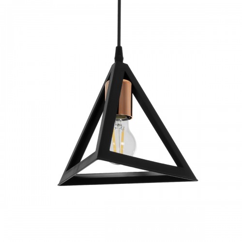 GloboStar® TRIANGLE 203-0161 Μοντέρνο Κρεμαστό Φωτιστικό Καμπάνα Μονόφωτο 1 x E27 IP20 Μάυρο με Χρυσό Πλαστικό - Μ24 x Π24 x Υ86cm Διακόσμηση - Φως - Χαλιά GloboStar® TRIANGLE 203-0161 Μοντέρνο Κρεμαστό Φωτιστικό Καμπάνα Μονόφωτο 1 x E27 IP20 Μάυρο με Χρυσό Πλαστικό - Μ24 x Π24 x Υ86cm Διακόσμηση - Φως - Χαλιά