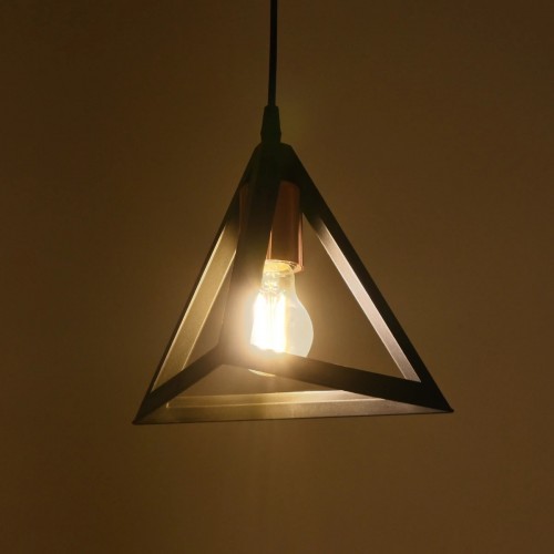 GloboStar® TRIANGLE 203-0161 Μοντέρνο Κρεμαστό Φωτιστικό Καμπάνα Μονόφωτο 1 x E27 IP20 Μάυρο με Χρυσό Πλαστικό - Μ24 x Π24 x Υ86cm Διακόσμηση - Φως - Χαλιά GloboStar® TRIANGLE 203-0161 Μοντέρνο Κρεμαστό Φωτιστικό Καμπάνα Μονόφωτο 1 x E27 IP20 Μάυρο με Χρυσό Πλαστικό - Μ24 x Π24 x Υ86cm Διακόσμηση - Φως - Χαλιά