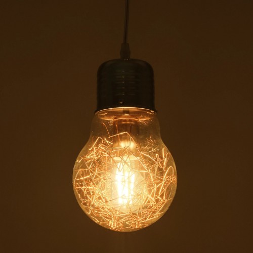 GLOBOSTAR® LAMP 999-0056 Μοντέρνο Κρεμαστό Φωτιστικό Οροφής με Ντουί 1 x E27 AC 220-240V IP20 - Διάφανο, Χρυσό & Ασημί - Μ15 x Π15 x Υ27cm Διακόσμηση - Φως - Χαλιά GLOBOSTAR® LAMP 999-0056 Μοντέρνο Κρεμαστό Φωτιστικό Οροφής με Ντουί 1 x E27 AC 220-240V IP20 - Διάφανο, Χρυσό & Ασημί - Μ15 x Π15 x Υ27cm Διακόσμηση - Φως - Χαλιά