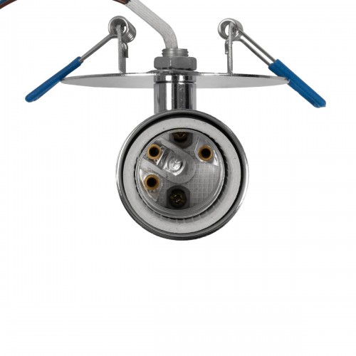 GloboStar® SARA 999-0059 Χωνευτό Φωτιστικό Οροφής Σποτ Μονόφωτο 1 x E27 IP20 Ασημί Μέταλλο - Μ8,5 x Π8,5 x Υ11cm Διακόσμηση - Φως - Χαλιά