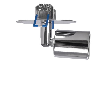 GloboStar® SARA 999-0059 Χωνευτό Φωτιστικό Οροφής Σποτ Μονόφωτο 1 x E27 IP20 Ασημί Μέταλλο - Μ8,5 x Π8,5 x Υ11cm Διακόσμηση - Φως - Χαλιά
