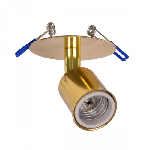 GloboStar® SARA 999-0060 Χωνευτό Φωτιστικό Οροφής Σποτ Μονόφωτο 1 x E27 IP20 Χρυσό Μέταλλο - Μ8,5 x Π8,5 x Υ11cm Διακόσμηση - Φως - Χαλιά