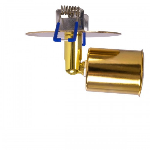 GloboStar® SARA 999-0060 Χωνευτό Φωτιστικό Οροφής Σποτ Μονόφωτο 1 x E27 IP20 Χρυσό Μέταλλο - Μ8,5 x Π8,5 x Υ11cm Διακόσμηση - Φως - Χαλιά