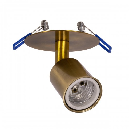 GloboStar® SARA 999-0061 Χωνευτό Φωτιστικό Οροφής Σποτ Μονόφωτο 1 x E27 IP20 Χρυσό Μέταλλο - Μ8,5 x Π8,5 x Υ11cm Διακόσμηση - Φως - Χαλιά