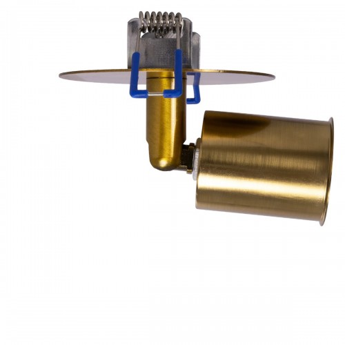 GloboStar® SARA 999-0061 Χωνευτό Φωτιστικό Οροφής Σποτ Μονόφωτο 1 x E27 IP20 Χρυσό Μέταλλο - Μ8,5 x Π8,5 x Υ11cm Διακόσμηση - Φως - Χαλιά
