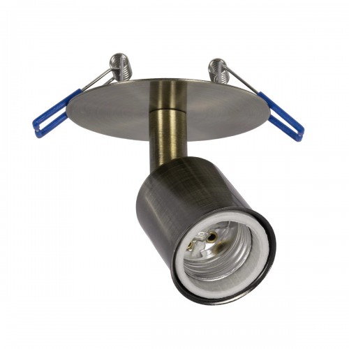 GloboStar® SARA 999-0062 Χωνευτό Φωτιστικό Οροφής Σποτ Μονόφωτο 1 x E27 IP20 Μπρούτζινο Μέταλλο - Μ8,5 x Π8,5 x Υ11cm Διακόσμηση - Φως - Χαλιά