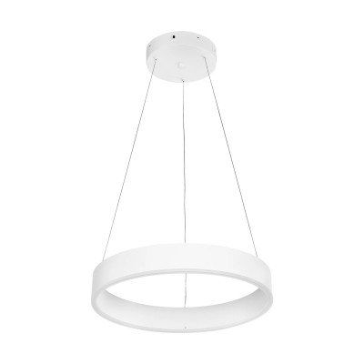 GLOBOSTAR® VENOM 61174 Μοντέρνο Κρεμαστό Φωτιστικό Οροφής LED 30W 3513lm 120° AC 220-240V IP20 Ρυθμιζόμενο Λευκό CCT με Χειριστήριο από 2700K έως 6000K Dimmable - Lumileds SMD Chip - Λευκό Ματ - Μ40 x Π40 x Υ6.5cm - 3 Χρόνια Εγγύηση Διακόσμηση - Φως - Χαλ