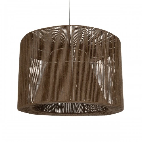 GLOBOSTAR® ZYLINDER 205-0023 Boho Κρεμαστό Φωτιστικό Οροφής με Ντουί 1 x E27 AC 220-240V IP20 - Καφέ - M80 x Π80 x Υ51cm Διακόσμηση - Φως - Χαλιά