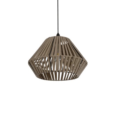 GLOBOSTAR® NUI 205-0067 Boho Κρεμαστό Φωτιστικό Οροφής με Ντουί 1 x E27 AC 220-240V IP20 - Μπεζ - M36 x Π36 x Υ27cm