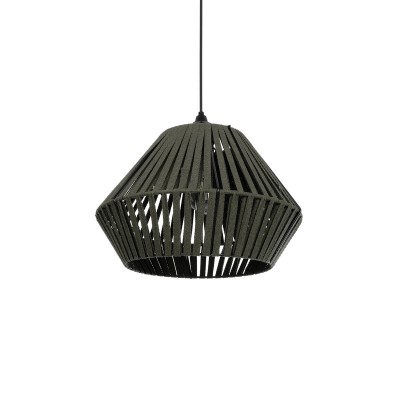 GLOBOSTAR® NUI 205-0069 Boho Κρεμαστό Φωτιστικό Οροφής με Ντουί 1 x E27 AC 220-240V IP20 - Πρασίνο - M36 x Π36 x Υ27cm