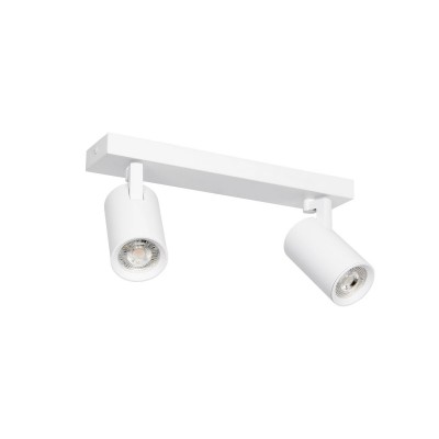 kelvo® SPOTA KLV-101-0137 Μοντέρνο Κινούμενο Φωτιστικό Σποτ Οροφής με Ντουί 2 x GU10 90° AC 220-240V IP20 - Λευκό Ματ - Μ30 x Π6 x Υ14.5cm Διακόσμηση - Φως - Χαλιά