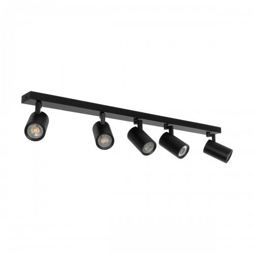 kelvo® SPOTA KLV-101-0142 Μοντέρνο Κινούμενο Φωτιστικό Σποτ Οροφής με Ντουί 5 x GU10 90° AC 220-240V IP20 - Μαύρο Ματ - Μ79.5 x Π6.3 x Υ14cm Διακόσμηση - Φως - Χαλιά