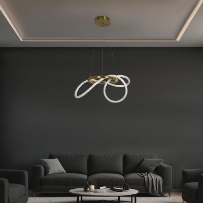 kelvo® GLOW KLV-101-0161 Κρεμαστό Φωτιστικό Οροφής LED 30W 3000lm 360° AC 220-240V IP20 Ρυθμιζόμενο Λευκό CCT με Χειριστήριο από 2700K έως 6000K Dimmable - Lumileds SMD Chip - Χρυσό Πλατίνα - Μ40 x Π40 x Υ30cm - 3 Χρόνια Εγγύηση kelvo® GLOW KLV-101-0161 Κρεμαστό Φωτιστικό Οροφής LED 30W 3000lm 360° AC 220-240V IP20 Ρυθμιζόμενο Λευκό CCT με Χειριστήριο από 2700K έως 6000K Dimmable - Lumileds SMD Chip - Χρυσό Πλατίνα - Μ40 x Π40 x Υ30cm - 3 Χρόνια Εγγύηση