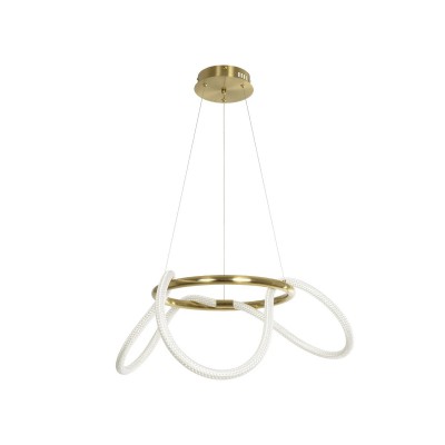 kelvo® GLOW KLV-101-0162 Κρεμαστό Φωτιστικό Οροφής LED 36W 3600lm 360° AC 220-240V IP20 Ρυθμιζόμενο Λευκό CCT με Χειριστήριο από 2700K έως 6000K Dimmable - Lumileds SMD Chip - Χρυσό Πλατίνα - Μ70 x Π70 x Υ40cm - 3 Χρόνια Εγγύηση Διακόσμηση - Φως - Χαλιά