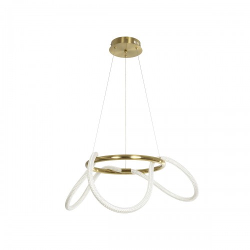 kelvo® GLOW KLV-101-0162 Κρεμαστό Φωτιστικό Οροφής LED 36W 3600lm 360° AC 220-240V IP20 Ρυθμιζόμενο Λευκό CCT με Χειριστήριο από 2700K έως 6000K Dimmable - Lumileds SMD Chip - Χρυσό Πλατίνα - Μ70 x Π70 x Υ40cm - 3 Χρόνια Εγγύηση Διακόσμηση - Φως - Χαλιά