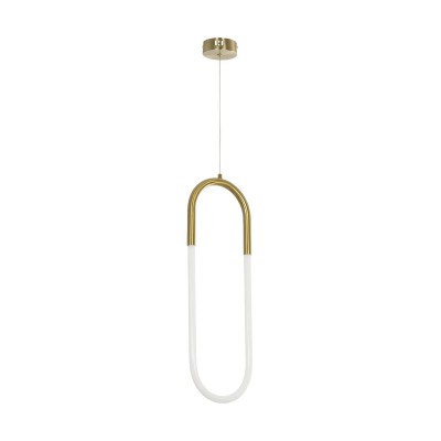 kelvo® GLOW KLV-101-0176 Κρεμαστό Φωτιστικό Οροφής LED 18W 1800lm 360° AC 220-240V IP20 Ρυθμιζόμενο Λευκό CCT με On/Off 2700K/4500K/6000K - Lumileds SMD Chip - Χρυσό Πλατίνα - Μ20 x Π2.5 x Υ60cm - 3 Χρόνια Εγγύηση Διακόσμηση - Φως - Χαλιά