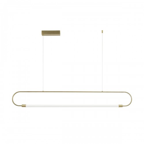 kelvo® GLOW KLV-101-0177 Κρεμαστό Φωτιστικό Οροφής LED 15W 1500lm 360° AC 220-240V IP20 Ρυθμιζόμενο Λευκό CCT με Χειριστήριο από 2700K έως 6000K Dimmable - Lumileds SMD Chip - Χρυσό Πλατίνα - Μ120 x Π3 x Υ17cm - 3 Χρόνια Εγγύηση Διακόσμηση - Φως - Χαλιά