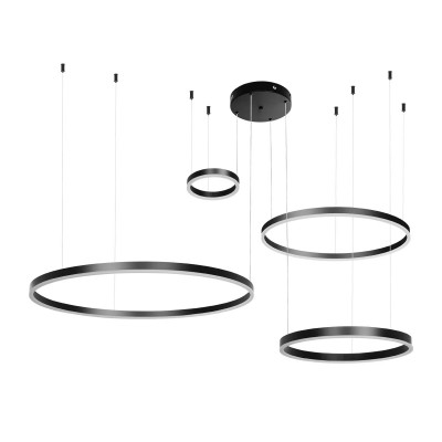 kelvo® VENOM KLV-101-0202 Κρεμαστό Φωτιστικό Οροφής LED 150W 15000lm 120° AC 220-240V IP20 Ρυθμιζόμενο Λευκό CCT με Χειριστήριο από 2700K έως 6000K Dimmable - Lumileds SMD Chip - Μαύρο Ματ - Μ150 x Π90 x Υ60cm - 3 Χρόνια Εγγύηση Διακόσμηση - Φως - Χαλιά