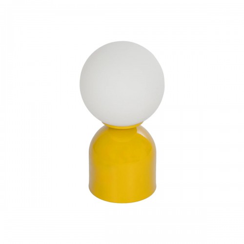 GloboStar® MAGIC 204-0131 Μοντέρνο Eπιτραπέζιο Φωτιστικό Μονόφωτο 1 x E27 IP20 Κίτρινο Μέταλλο με Λευκό Γυαλί - Μ13 x Π13 x Υ28cm Διακόσμηση - Φως - Χαλιά GloboStar® MAGIC 204-0131 Μοντέρνο Eπιτραπέζιο Φωτιστικό Μονόφωτο 1 x E27 IP20 Κίτρινο Μέταλλο με Λευκό Γυαλί - Μ13 x Π13 x Υ28cm Διακόσμηση - Φως - Χαλιά