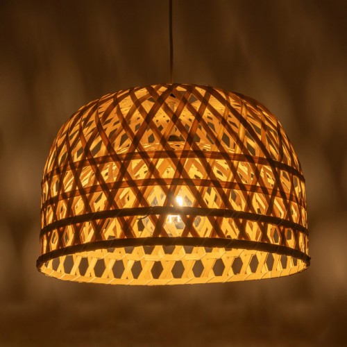 GloboStar® MANGEA 00716 Vintage Κρεμαστό Φωτιστικό Οροφής Μονόφωτο 1 x E27 Καφέ Ξύλινο Bamboo Φ50 x Y34cm Διακόσμηση - Φωτισμός - Χαλιά GloboStar® MANGEA 00716 Vintage Κρεμαστό Φωτιστικό Οροφής Μονόφωτο 1 x E27 Καφέ Ξύλινο Bamboo Φ50 x Y34cm Διακόσμηση - Φωτισμός - Χαλιά