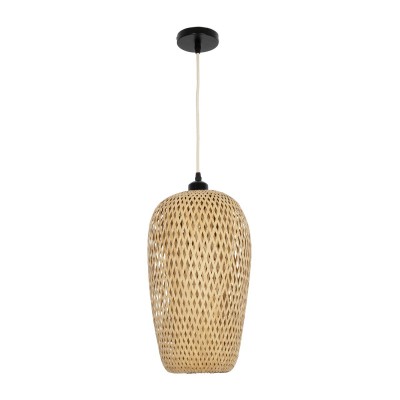 GloboStar® SAN TROPEZ 00764 Vintage Κρεμαστό Φωτιστικό Οροφής Μονόφωτο 1 x E27 Μπεζ Ξύλινο Bamboo Φ19 x Υ42cm Διακόσμηση - Φωτισμός - Χαλιά GloboStar® SAN TROPEZ 00764 Vintage Κρεμαστό Φωτιστικό Οροφής Μονόφωτο 1 x E27 Μπεζ Ξύλινο Bamboo Φ19 x Υ42cm Διακόσμηση - Φωτισμός - Χαλιά