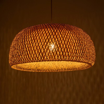 GLOBOSTAR® SAN TROPEZ 01627 Boho Κρεμαστό Φωτιστικό Οροφής με Ντουί 1 x E27 AC 220-240V IP20 - Μπεζ - Μ60 x Π60 x Υ29cm