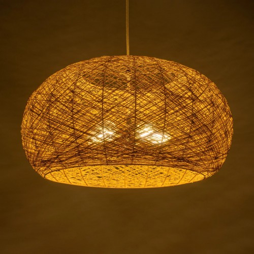 GloboStar® FIJI 01628 Vintage Κρεμαστό Φωτιστικό Οροφής Πολύφωτο 5 x E27 Μπέζ Rattan Φ60 x Υ29cm Διακόσμηση - Φως - Χαλιά GloboStar® FIJI 01628 Vintage Κρεμαστό Φωτιστικό Οροφής Πολύφωτο 5 x E27 Μπέζ Rattan Φ60 x Υ29cm Διακόσμηση - Φως - Χαλιά