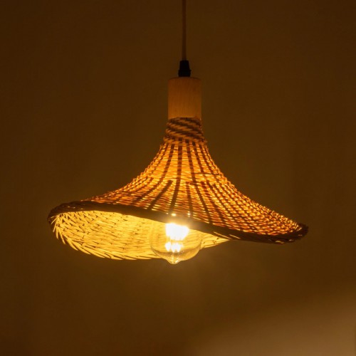 GloboStar® CUBA 01715 Vintage Κρεμαστό Φωτιστικό Οροφής Μονόφωτο 1 x E27 Μπεζ Ξύλινο Bamboo Φ33 x Y25cm Διακόσμηση - Φωτισμός - Χαλιά GloboStar® CUBA 01715 Vintage Κρεμαστό Φωτιστικό Οροφής Μονόφωτο 1 x E27 Μπεζ Ξύλινο Bamboo Φ33 x Y25cm Διακόσμηση - Φωτισμός - Χαλιά