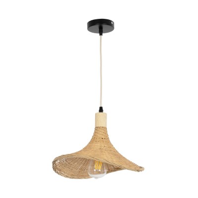 GloboStar® CUBA 01715 Vintage Κρεμαστό Φωτιστικό Οροφής Μονόφωτο 1 x E27 Μπεζ Ξύλινο Bamboo Φ33 x Y25cm Διακόσμηση - Φωτισμός - Χαλιά GloboStar® CUBA 01715 Vintage Κρεμαστό Φωτιστικό Οροφής Μονόφωτο 1 x E27 Μπεζ Ξύλινο Bamboo Φ33 x Y25cm Διακόσμηση - Φωτισμός - Χαλιά