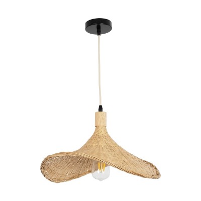 GloboStar® CUBA 01717 Vintage Κρεμαστό Φωτιστικό Οροφής Μονόφωτο 1 x E27 Μπεζ Ξύλινο Bamboo Φ43 x Y30cm Διακόσμηση - Φωτισμός - Χαλιά GloboStar® CUBA 01717 Vintage Κρεμαστό Φωτιστικό Οροφής Μονόφωτο 1 x E27 Μπεζ Ξύλινο Bamboo Φ43 x Y30cm Διακόσμηση - Φωτισμός - Χαλιά