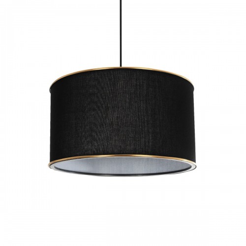 GloboStar® LOFTY 204-0092 Μοντέρνο Κρεμαστό Φωτιστικό Kαπέλο Μονόφωτο 1 x E27 IP20 Μαύρο Ύφασμα - Μ38 x Π38 x Υ70cm Διακόσμηση - Φως - Χαλιά