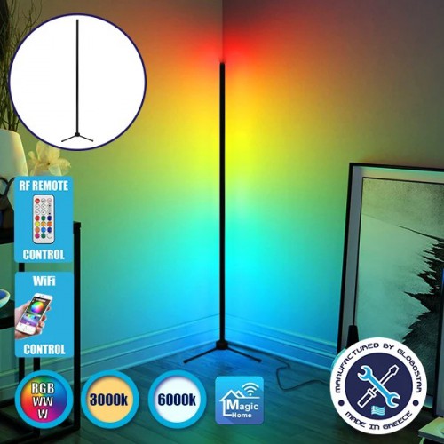 Μοντέρνο Minimal Επιδαπέδιο Μαύρο Φωτιστικό 200cm LED 40 Watt με Ασύρματο Χειριστήριο 2.4G RF, Λειτουργία μέσω WiFi APP & Dimmer RGBW+WW Πολύχρωμο - Ψυχρό - Ημέρας - Θερμό GloboStar ALIEN Design GLOBO-200-12 Διακόσμηση - Φως - Χαλιά Μοντέρνο Minimal Επιδαπέδιο Μαύρο Φωτιστικό 200cm LED 40 Watt με Ασύρματο Χειριστήριο 2.4G RF, Λειτουργία μέσω WiFi APP & Dimmer RGBW+WW Πολύχρωμο - Ψυχρό - Ημέρας - Θερμό GloboStar ALIEN Design GLOBO-200-12 Διακόσμηση - Φως - Χαλιά
