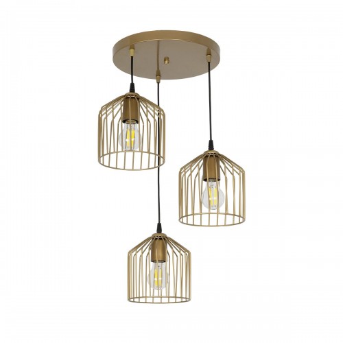 GLOBOSTAR® FLIXIO 201-0138 Vintage Κρεμαστό Φωτιστικό Οροφής με Ντουί 3 x E27 AC 220-240V IP20 - Χρυσό - Μ30 x Π30 x Υ70cm Διακόσμηση - Φως - Χαλιά GLOBOSTAR® FLIXIO 201-0138 Vintage Κρεμαστό Φωτιστικό Οροφής με Ντουί 3 x E27 AC 220-240V IP20 - Χρυσό - Μ30 x Π30 x Υ70cm Διακόσμηση - Φως - Χαλιά