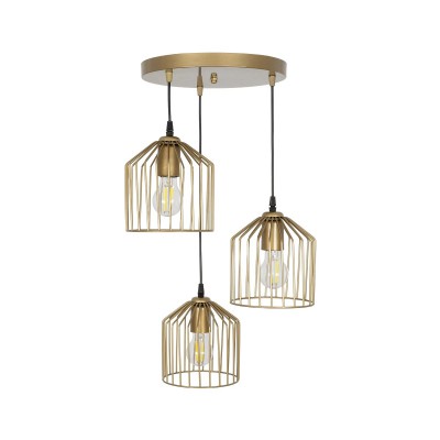 GLOBOSTAR® FLIXIO 201-0138 Vintage Κρεμαστό Φωτιστικό Οροφής με Ντουί 3 x E27 AC 220-240V IP20 - Χρυσό - Μ30 x Π30 x Υ70cm Διακόσμηση - Φως - Χαλιά GLOBOSTAR® FLIXIO 201-0138 Vintage Κρεμαστό Φωτιστικό Οροφής με Ντουί 3 x E27 AC 220-240V IP20 - Χρυσό - Μ30 x Π30 x Υ70cm Διακόσμηση - Φως - Χαλιά