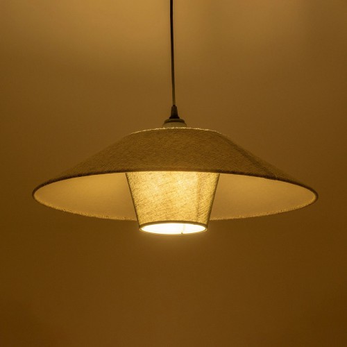 GLOBOSTAR® STORM 203-0292 Μοντέρνο Κρεμαστό Φωτιστικό Οροφής με Ντουί 1 x E27 AC 220-240V IP20 - Μαύρο & Γκρί  - Μ50 x Π50 x Υ24cm Διακόσμηση - Φως - Χαλιά