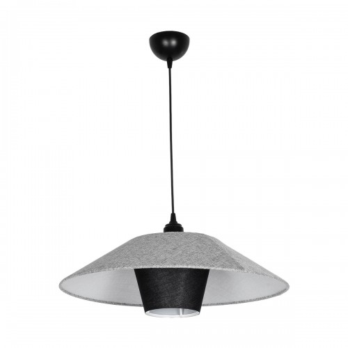 GLOBOSTAR® STORM 203-0292 Μοντέρνο Κρεμαστό Φωτιστικό Οροφής με Ντουί 1 x E27 AC 220-240V IP20 - Μαύρο & Γκρί  - Μ50 x Π50 x Υ24cm Διακόσμηση - Φως - Χαλιά