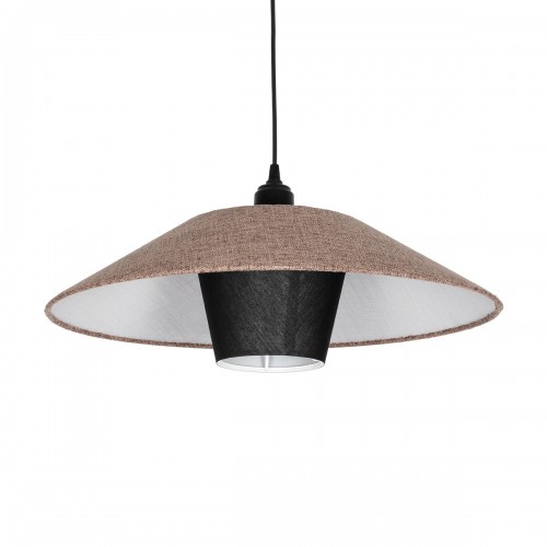 GLOBOSTAR® STORM 203-0294 Μοντέρνο Κρεμαστό Φωτιστικό Οροφής με Ντουί 1 x E27 AC 220-240V IP20 - Μαύρο &  Μπεζ - Μ50 x Π50 x Υ24cm Διακόσμηση - Φως - Χαλιά