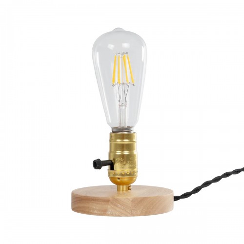 GLOBOSTAR® NOX 77702 Μοντέρνο Επιτραπέζιο Φωτιστικό Πορτατίφ με Ντουί 1 x E27 AC 220-240V IP20 - Μπεζ & Χρυσό - Μ12 x Π12 x Υ9cm Διακόσμηση - Φως - Χαλιά