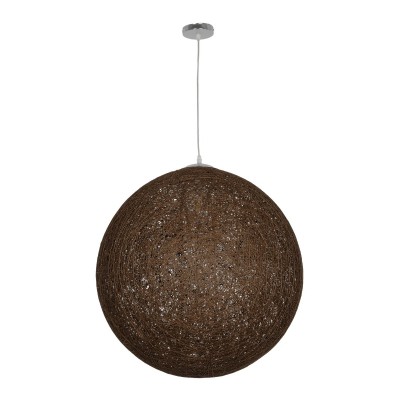 GLOBOSTAR® OCEANA 999-0156 Boho Κρεμαστό Φωτιστικό Οροφής με Ντουί 1 x E27 AC 220-240V IP20 - Καφέ - Μ60 x Π60 x Υ60cm Διακόσμηση - Φως - Χαλιά