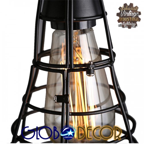 GloboStar® DROPS 01059 Vintage Industrial Κρεμαστό Φωτιστικό Οροφής Πολύφωτο Μαύρο Μεταλλικό Πλέγμα Διακόσμηση - Φωτισμός - Χαλιά GloboStar® DROPS 01059 Vintage Industrial Κρεμαστό Φωτιστικό Οροφής Πολύφωτο Μαύρο Μεταλλικό Πλέγμα Διακόσμηση - Φωτισμός - Χαλιά